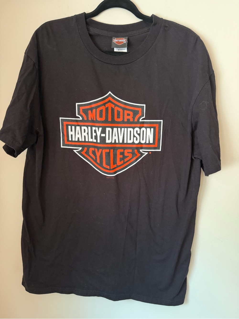 Harley Davidson Frankfurt Germany Dealer T Shirt Black Graphic Tee Men’s XL EUC